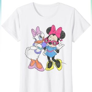Disney Mickey And Friends Daisy & Minnie Fashion Short Sleeve T-Shirt Size Large